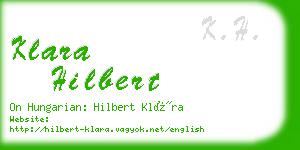 klara hilbert business card